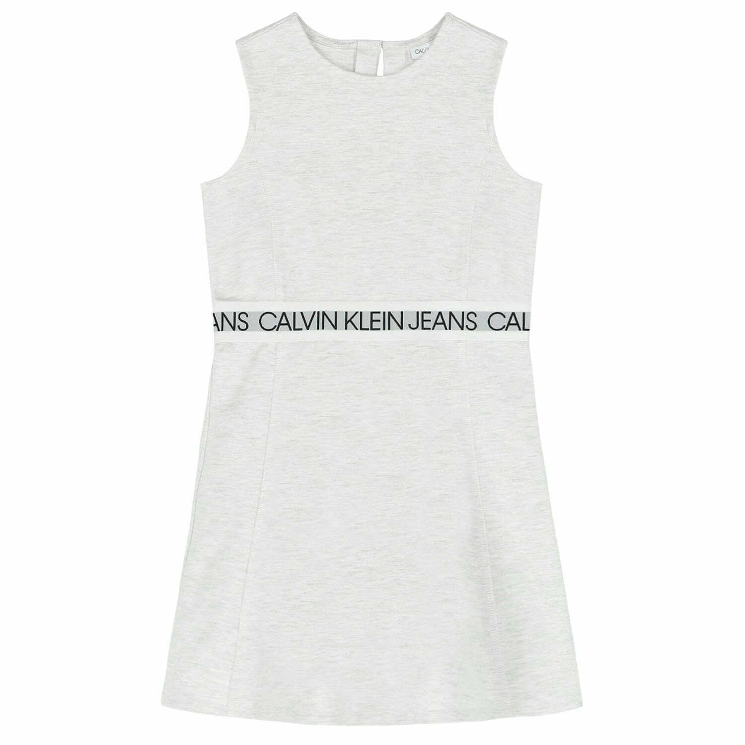 Girls Grey Logo Dress, 2, hi-res