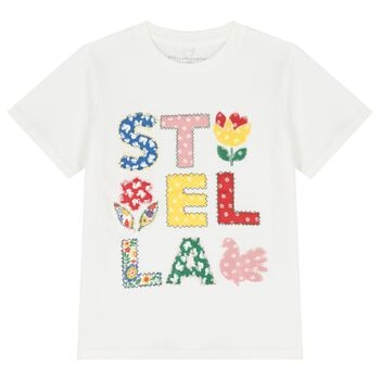 Girls White Logo T-Shirt