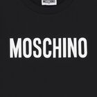 Girls Black Logo Dress, 2, hi-res