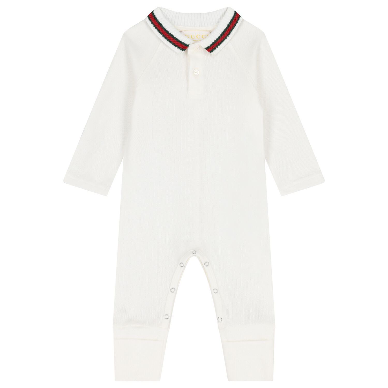 Baby Ivory Web Striped Romper, 1, hi-res