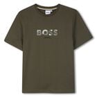 Boys Green Logo T-Shirt, 3, hi-res