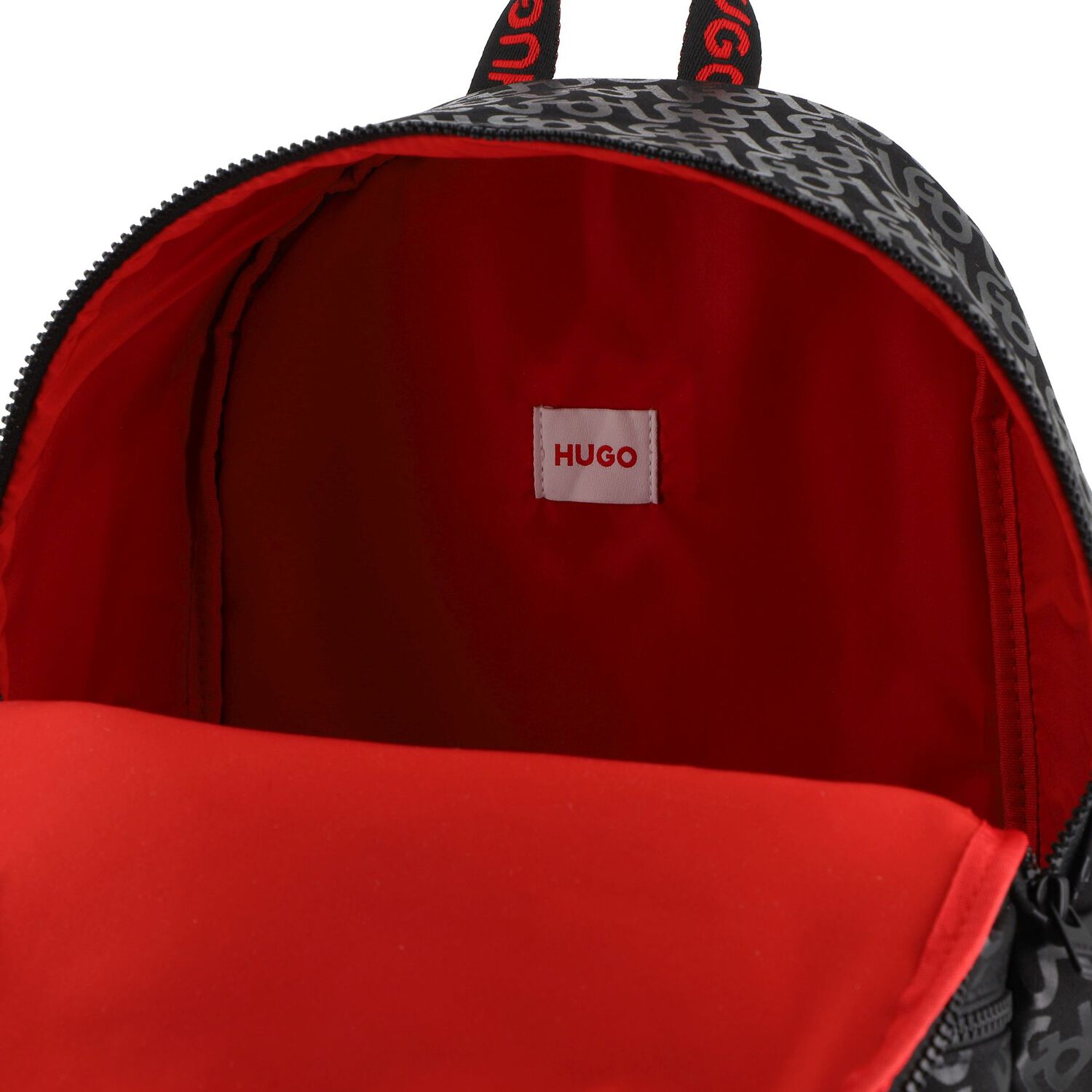 Boys Black & Red Logo Backpack ( 39cm ), 1, hi-res