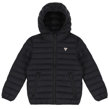 Black Logo Puffer Jacket