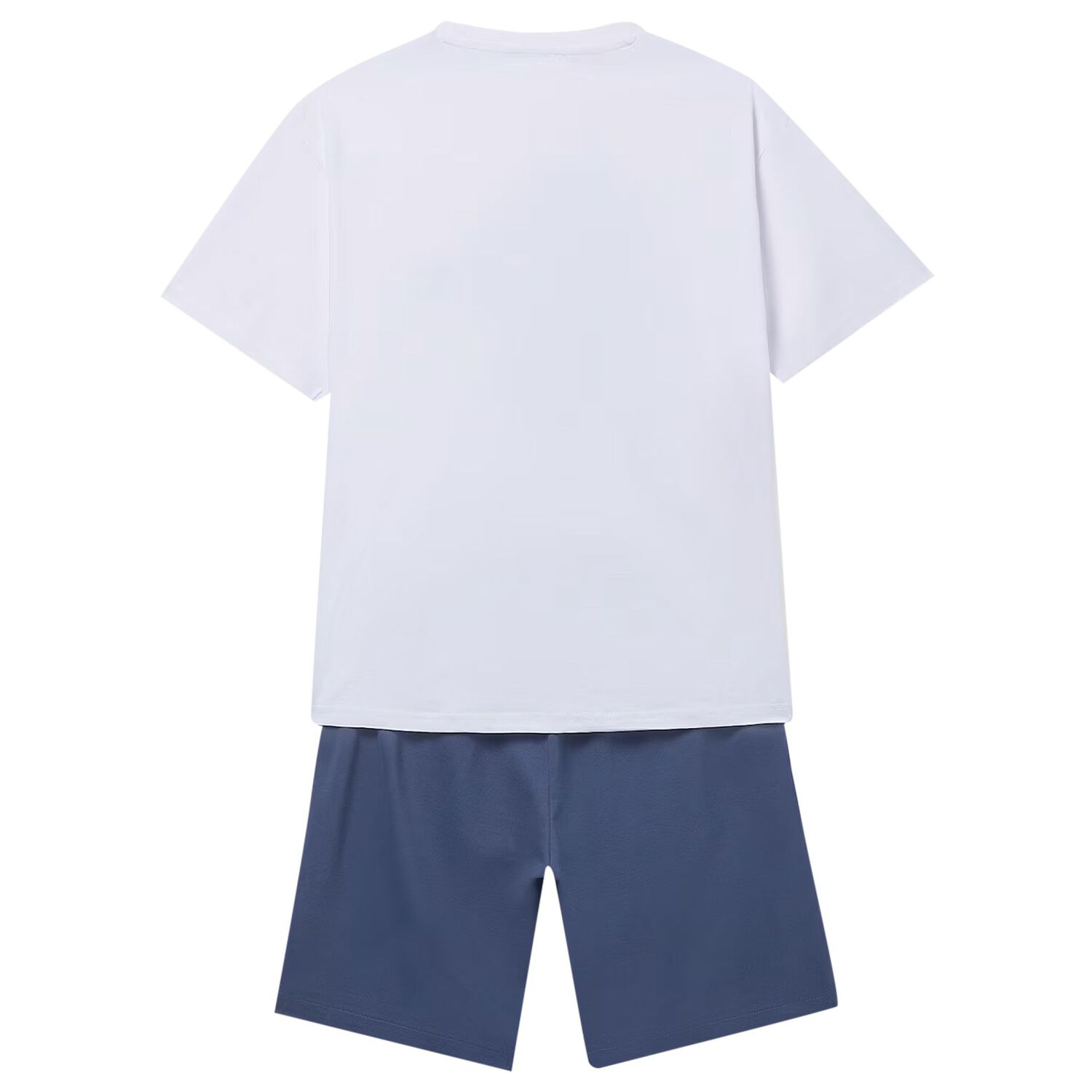 Boys White & Blue Shorts Set, 1, hi-res