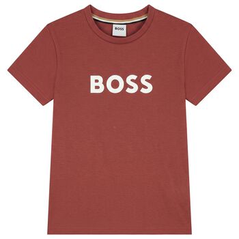 Boys Mini Me Red Logo T-Shirt