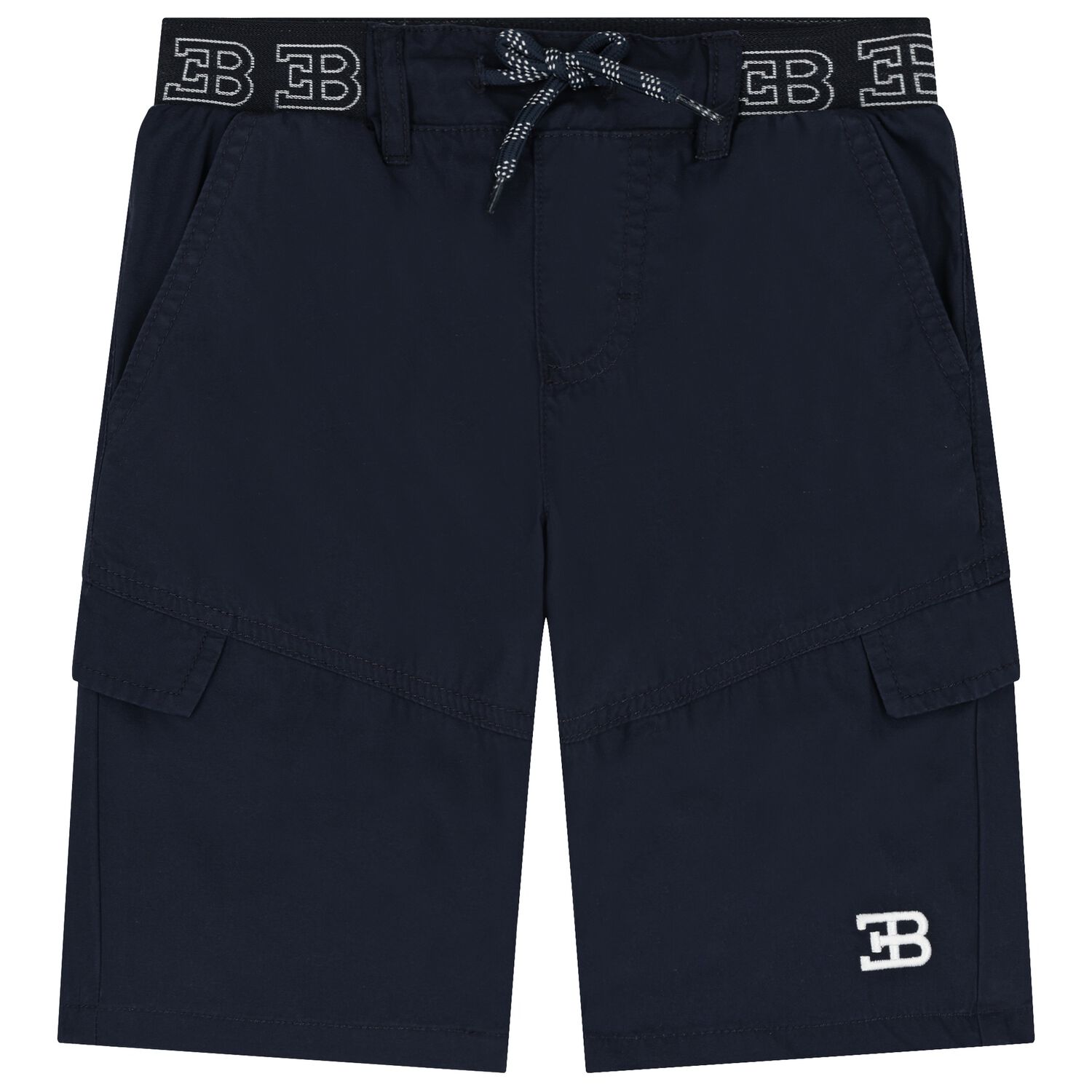 Boys Navy Blue Logo Shorts, 1, hi-res image number null