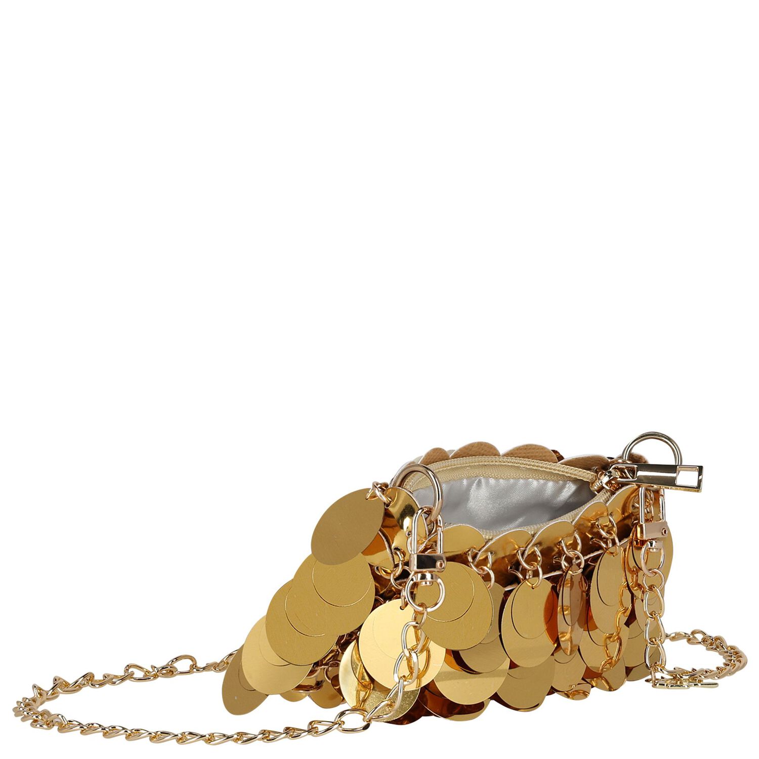 Girls Gold Sequin Bag, 1, hi-res