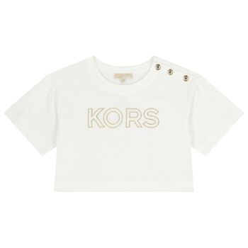 Girls White Logo T-Shirt