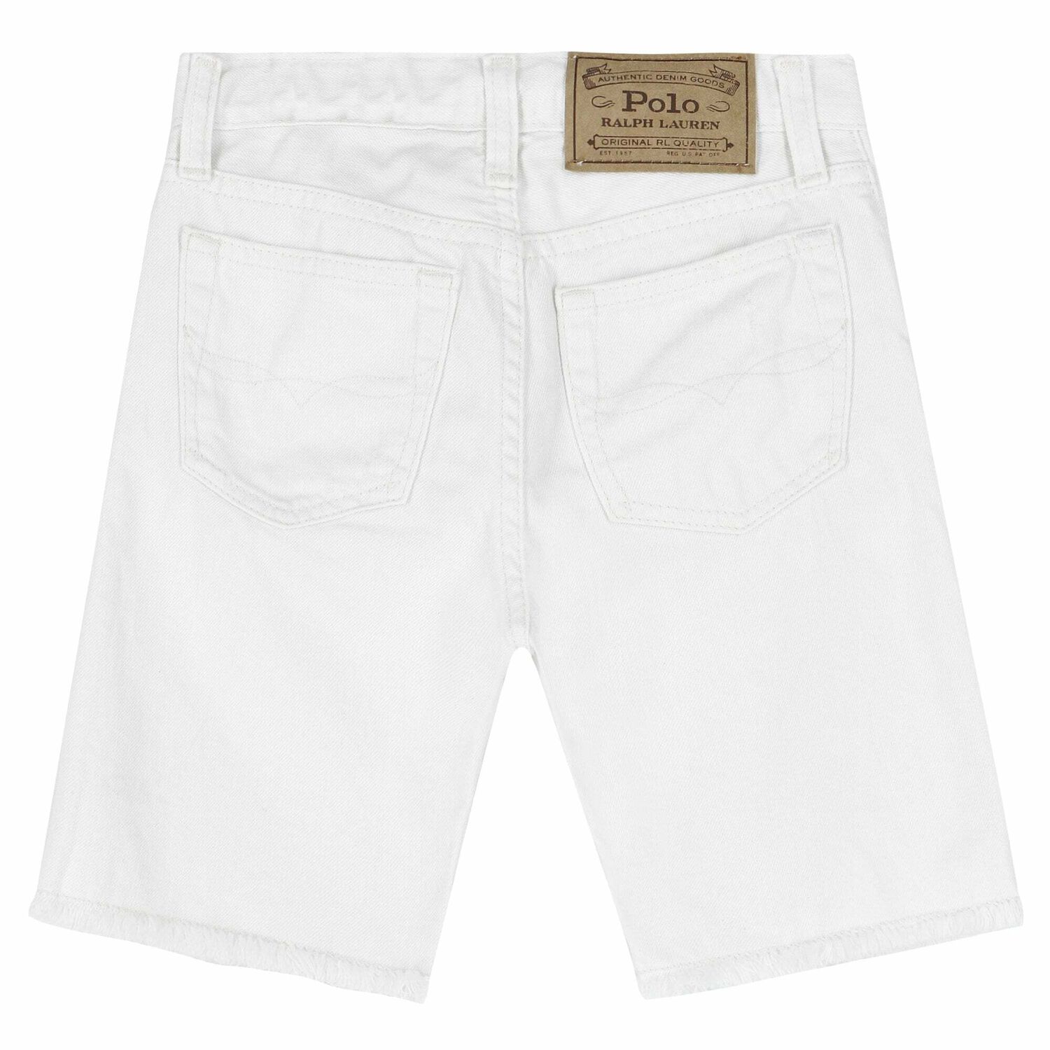 Boys White Denim Shorts, 1, hi-res image number null