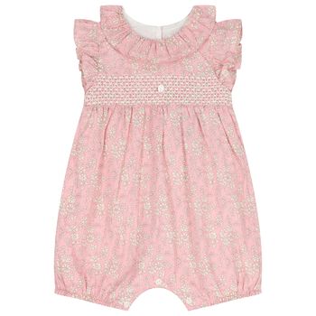 Baby Girls Pink Floral Romper