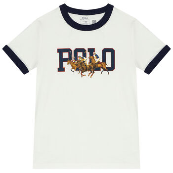 Boys White Logo T-Shirt