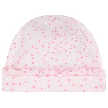 Baby Girls Pink Hearts Hat