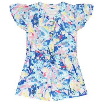Girls Multi-Coloured Logo Playsuit