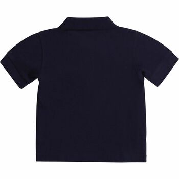 Younger Boys Navy Logo Polo Shirt
