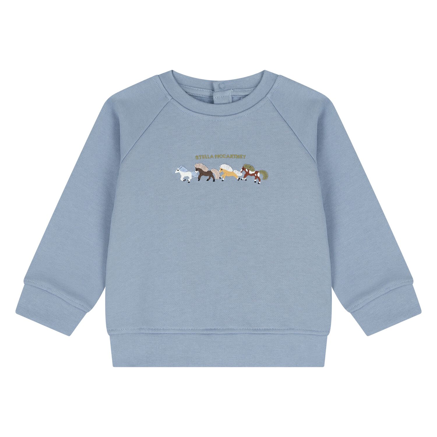 Younger Boys Blue Horse Logo Sweatshirt, 1, hi-res
