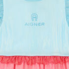 Girls Pink Organza Logo Dress, 1, hi-res