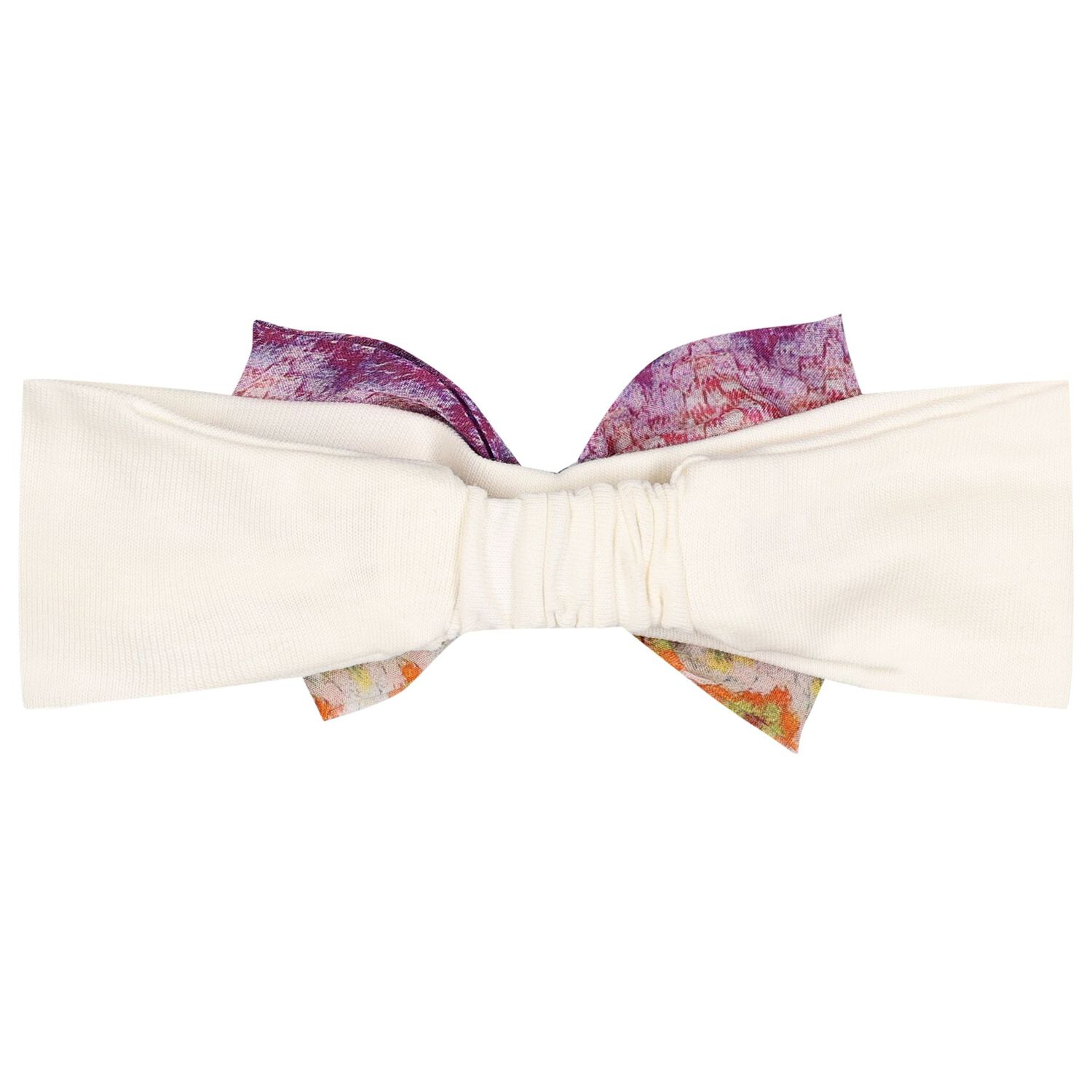 Baby Girls Ivory Bow Headband, 1, hi-res