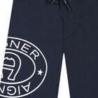 Boys Navy Blue Logo Shorts, 1, hi-res