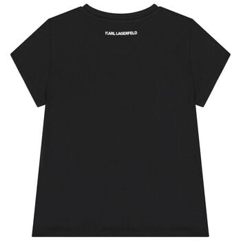 Girls Black Choupette T-Shirt