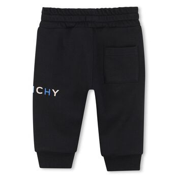 Younger Boys Black Logo Joggers