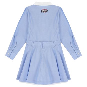 Girls Blue Logo Dress