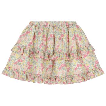 Girls Pink Liberty Ruffled Skirt 