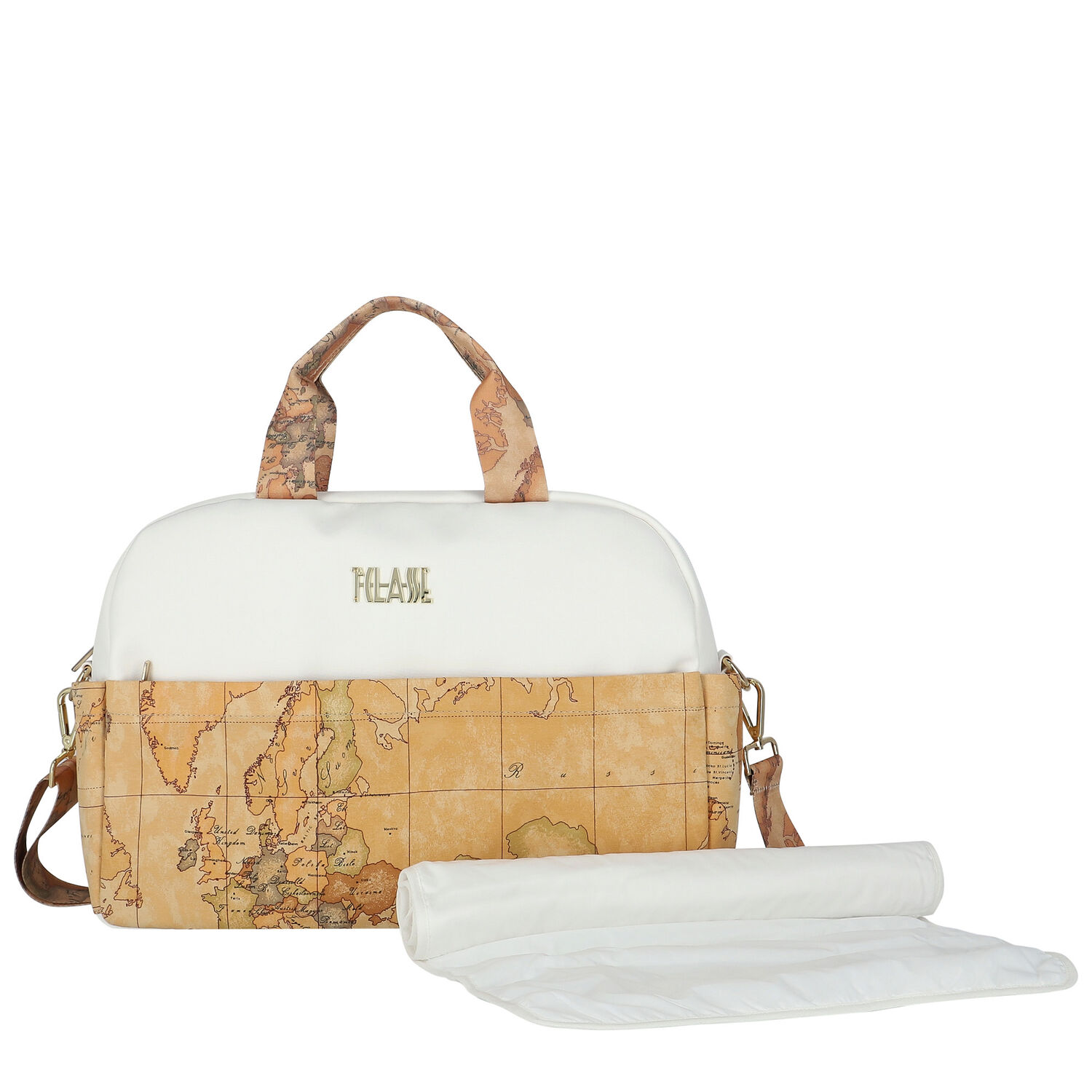 Ivory & Beige Geo Map Baby Changing Bag, 1, hi-res image number null