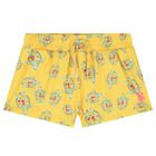 Girls Yellow Turtle Shorts, 1, hi-res