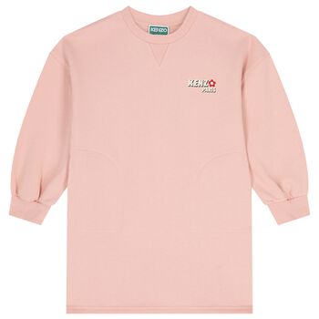 Girls Pink Logo Dress