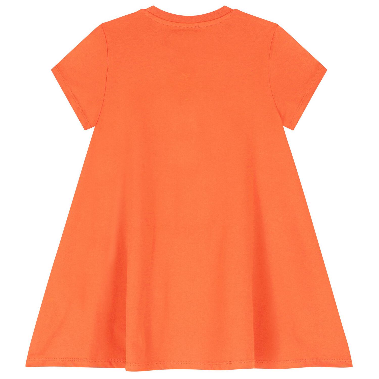 Girls Orange Elephant Logo Dress, 2, hi-res image number null