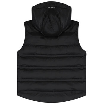 Boys Black Aston Martin Logo Gilet