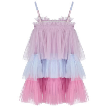 Girls Blue, Pink & Purple Tulle Dress