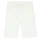 Boys White Logo Shorts, 1, hi-res