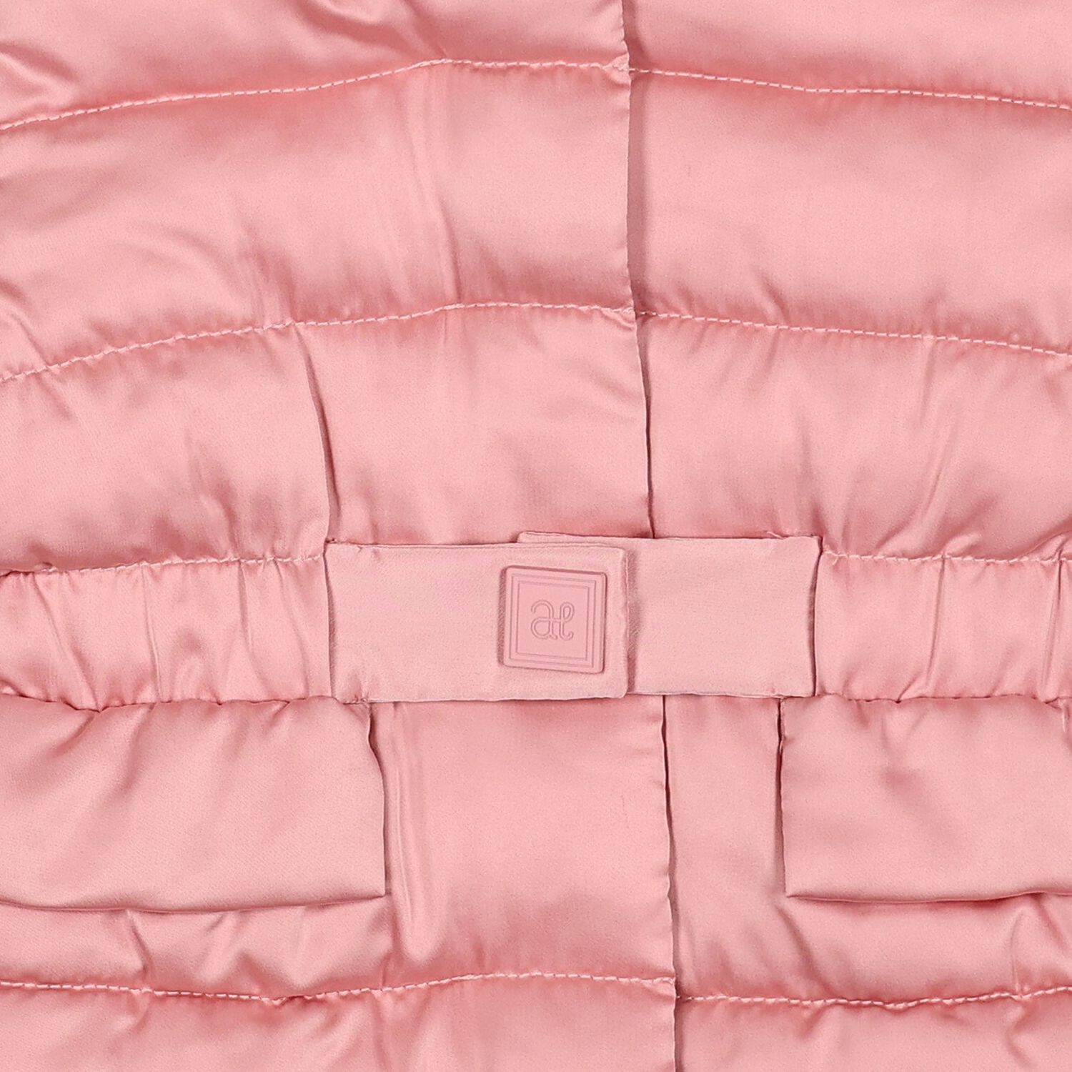 Younger Girls Pink Hooded Puffer Jacket, 1, hi-res