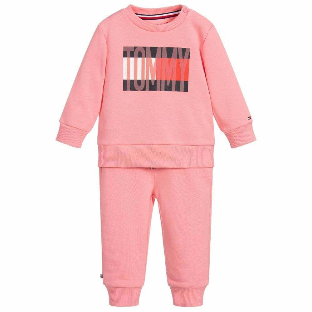 Tommy Hilfiger Baby Girls Pink Tracksuit Junior Couture