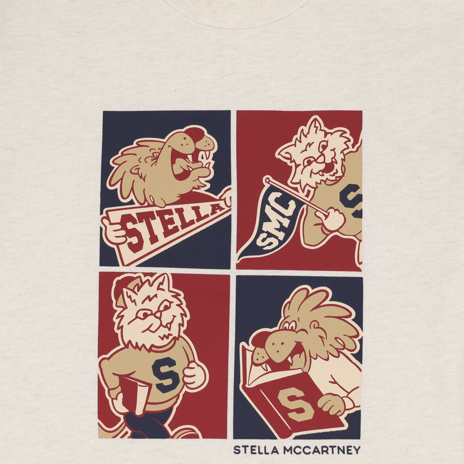 Boys Beige Lion & Tiger T-Shirt, 1, hi-res