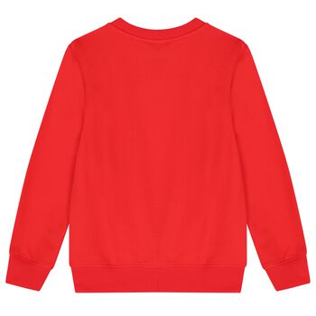 Red Christmas Teddy Bear Logo Sweatshirt 