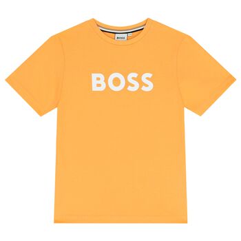 Boys Orange Logo T-Shirt