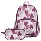 Girls Pink Heart Backpack ( 40cm ), 1, hi-res