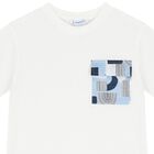 Boys White T-Shirt, 2, hi-res