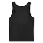 Girls Black Logo Mesh Vest Top, 1, hi-res