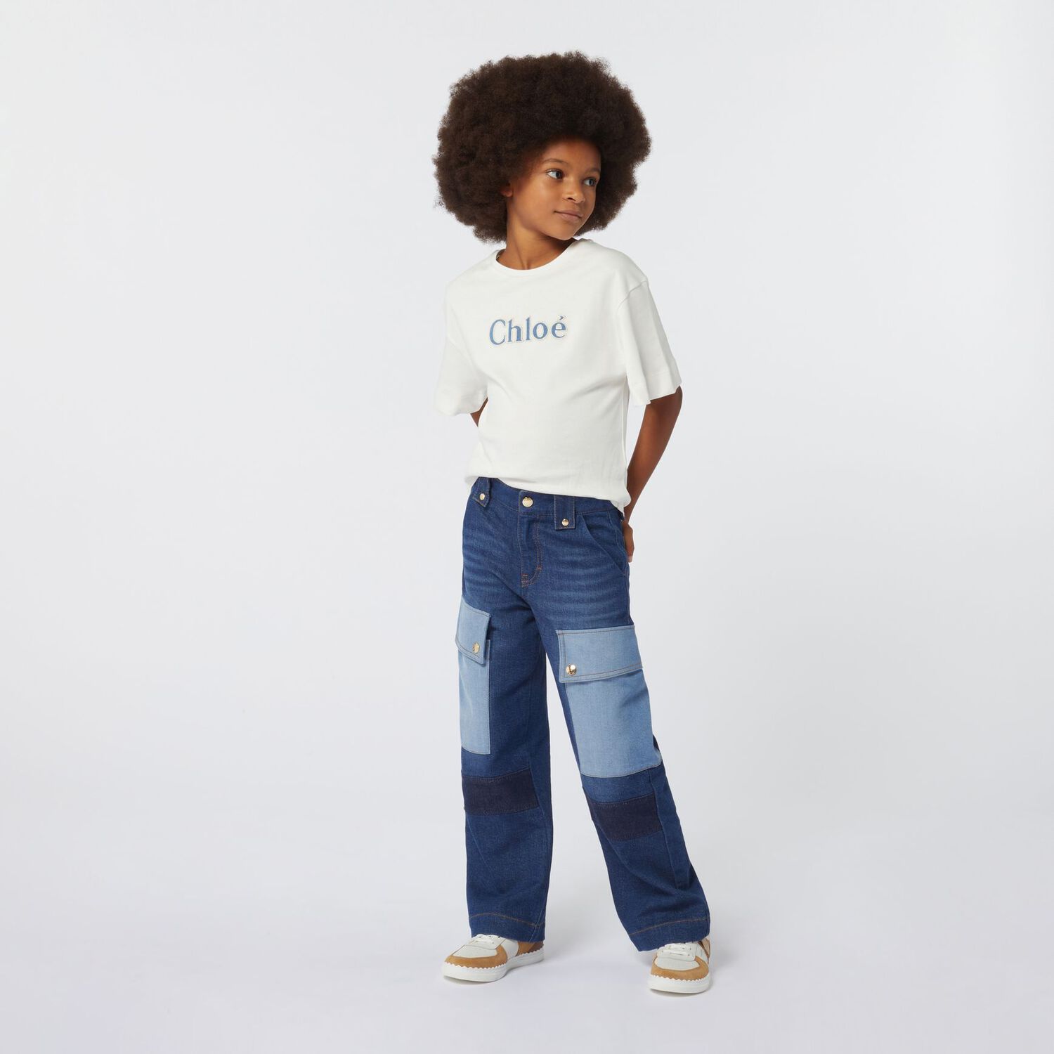 Girls Ivory Logo T-Shirt, 1, hi-res image number null