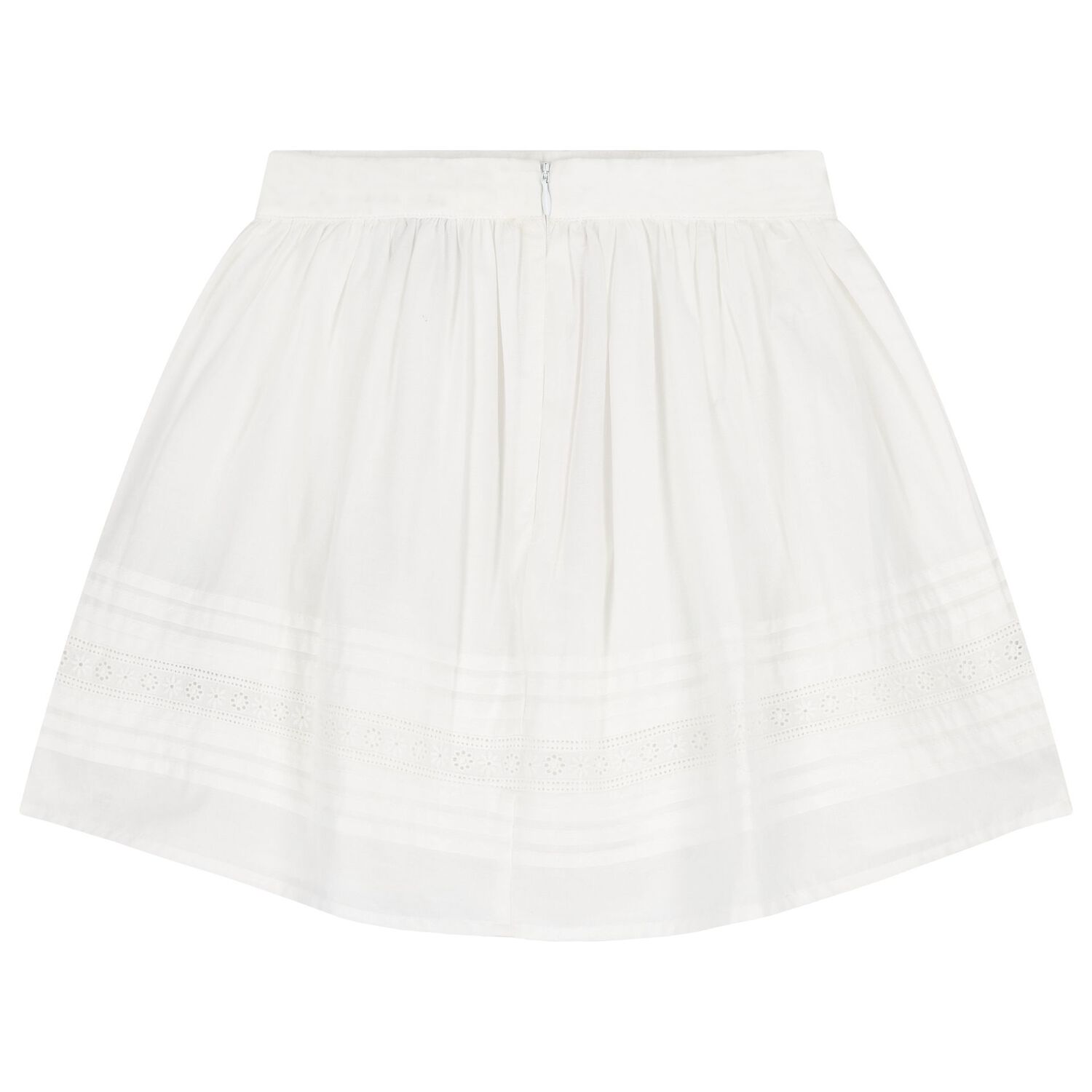 Girls White Broderie Anglaise Skirt, 1, hi-res image number null