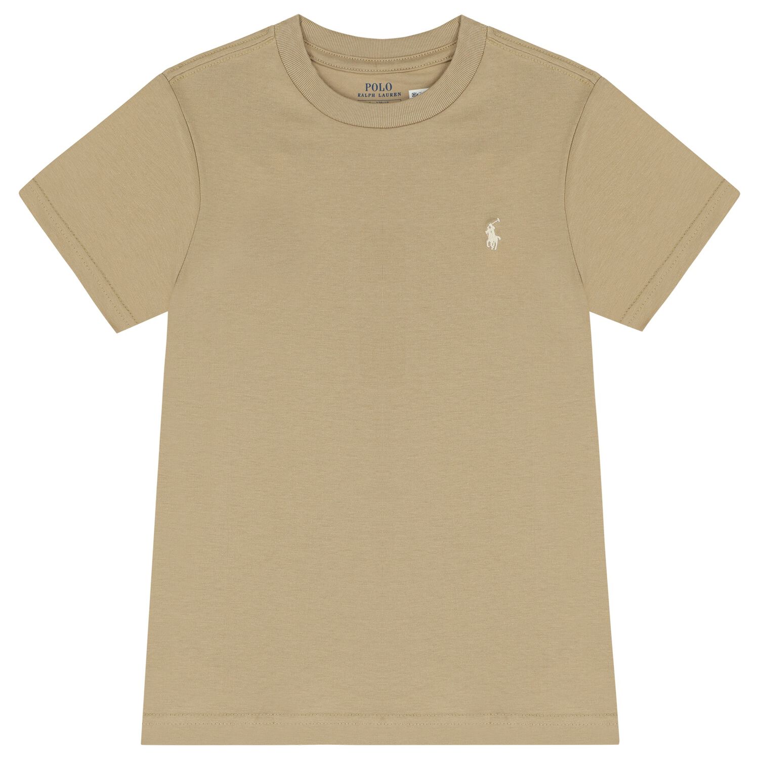 Boys Beige Logo T-Shirt, 1, hi-res