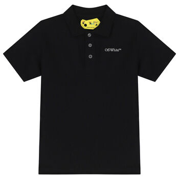 Boys Black Logo Polo Shirt