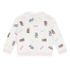 Younger Girls White Logo Knitted Cardigan, 1, hi-res
