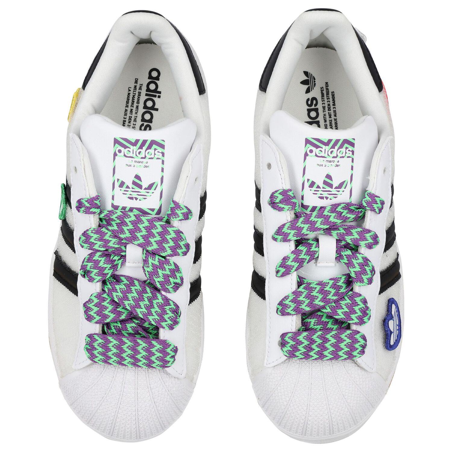 حذاء رياضي سوبر ستار 2 باللون الأبيض والأسود, 1, hi-res