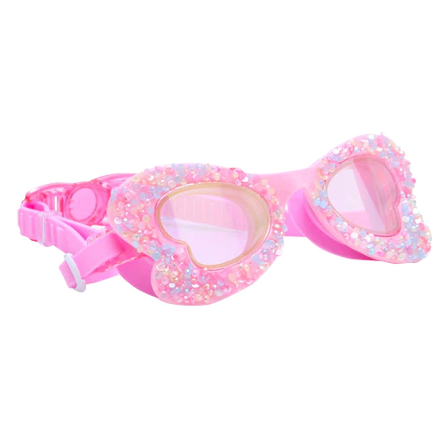 Girls Pink Butterfly Swimming Goggles, 1, hi-res image number null