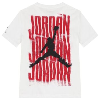 Boys White & Red Jordan Logo T-Shirt