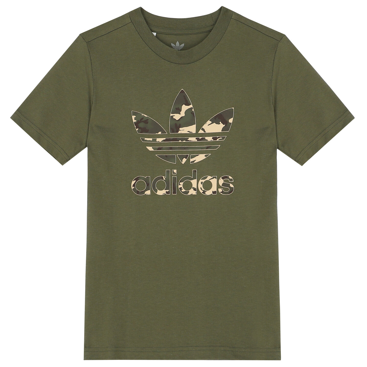 Khaki Green Trefoil Logo T-Shirt, 2, hi-res